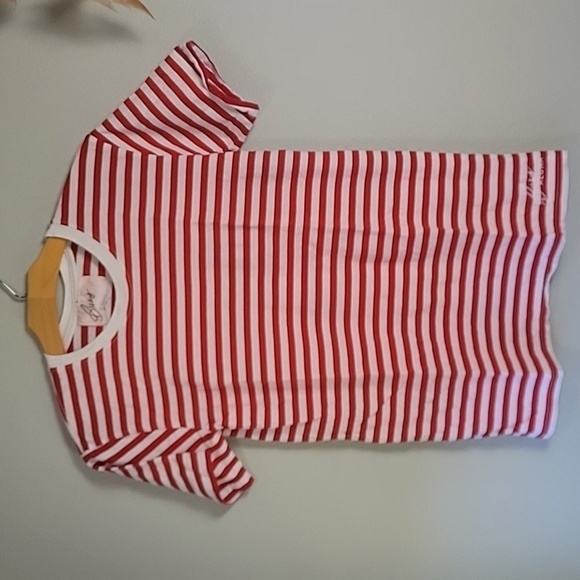 BILLY ALOHA red and white striped t-shirt - Picture 1 of 7